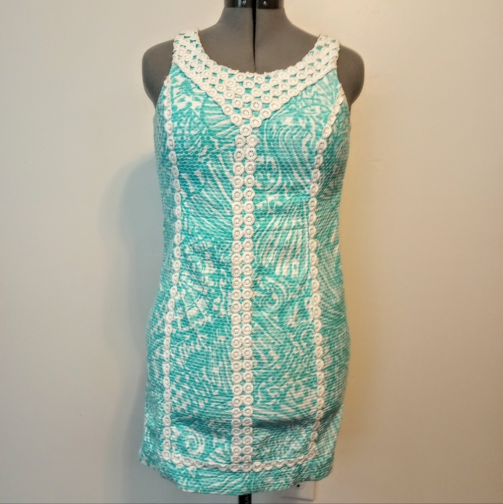 Lilly Pulitzer Classic Turquoise Sheath Dress